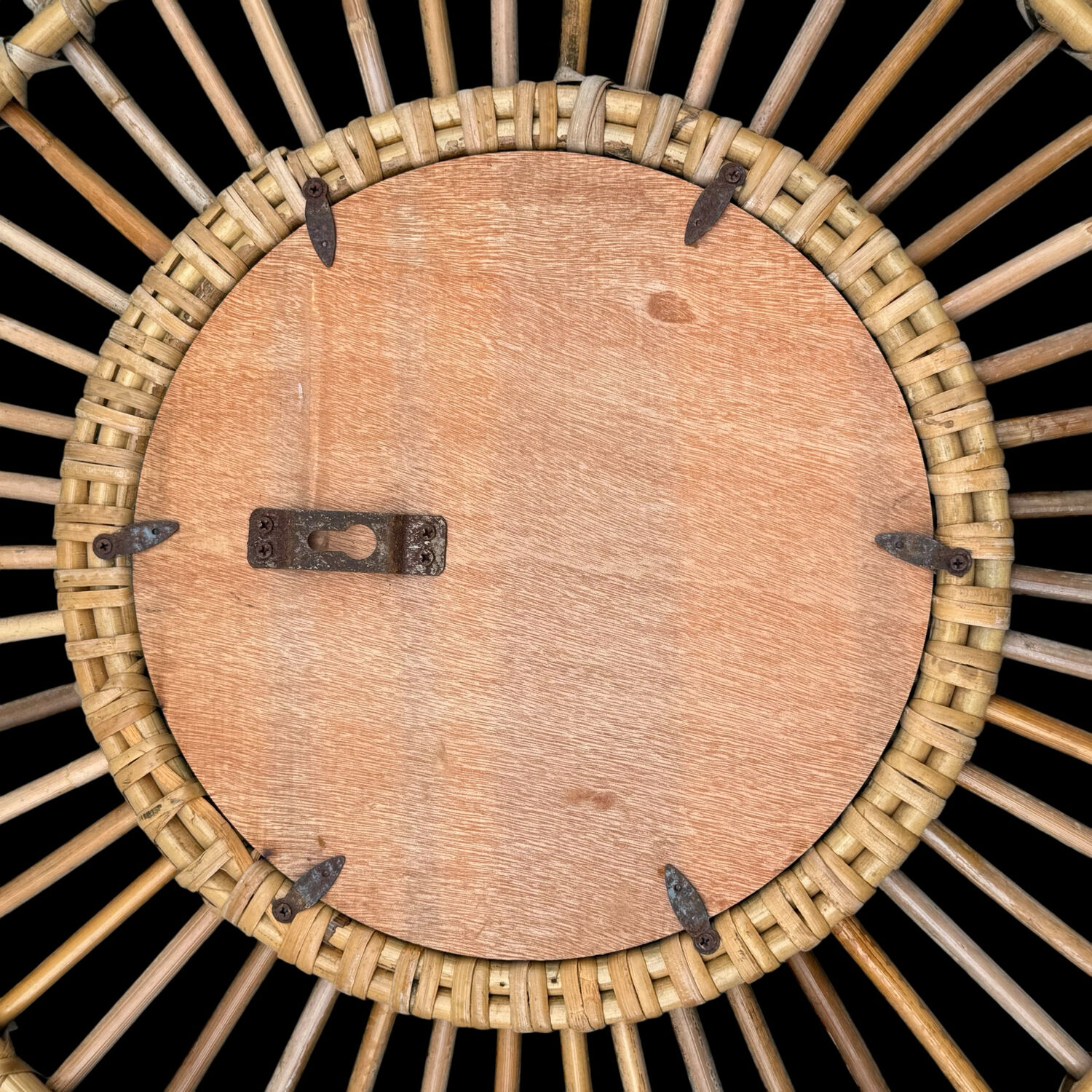 Huge rattan mirror from the 1960s France.