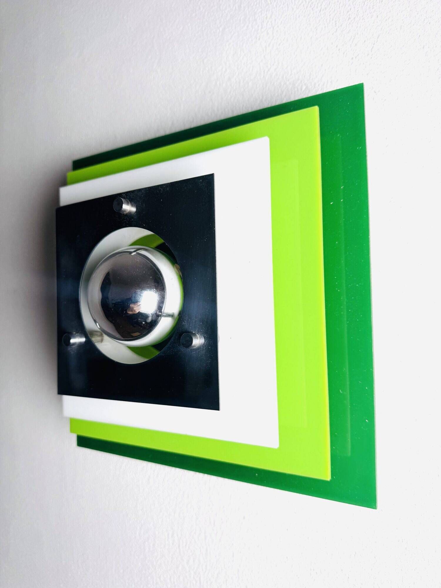 Pyramid Multi-Layered Wall Lamp By Hustadt Leuchten, Germany, 1970S