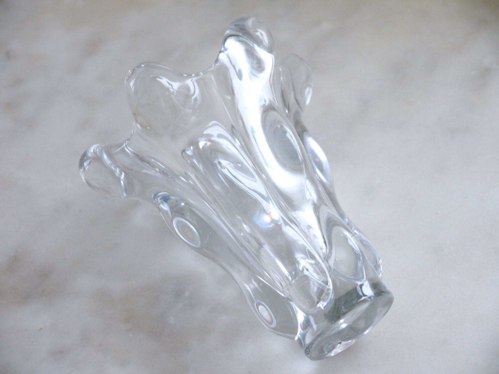 Vase vintage "cascade of Crystal" - design years 50-60 "cristallerie of valves-Châtel"