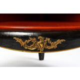 Pair of black wood corner buffets