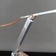 Large Desk Lamp, Chrome, Aluminum and Marble, Modernist Art Deco