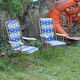 Lafuma space age folding garden chairs, 1964-74, set of two.