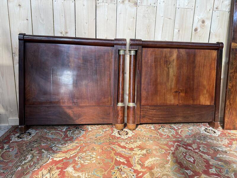 Lit - Banquette époque Empire en acajou