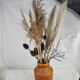 Vase à reliefs ronds et frises texturées, vibe seventies ocre moucheté - Bay Keramik 60/70