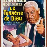 Original cinema poster "Le Tonnerre de Dieu" Jean Gabin, Michèle Mercier 36x54cm 1965