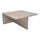 Square Travertine Coffee Table by Up & Up Italy, 1970s