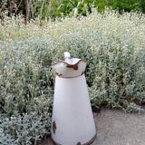 White enamelled pitcher