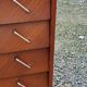 Vintage chest of drawers from the 50s 4 drawers feet compass and mahogany fins