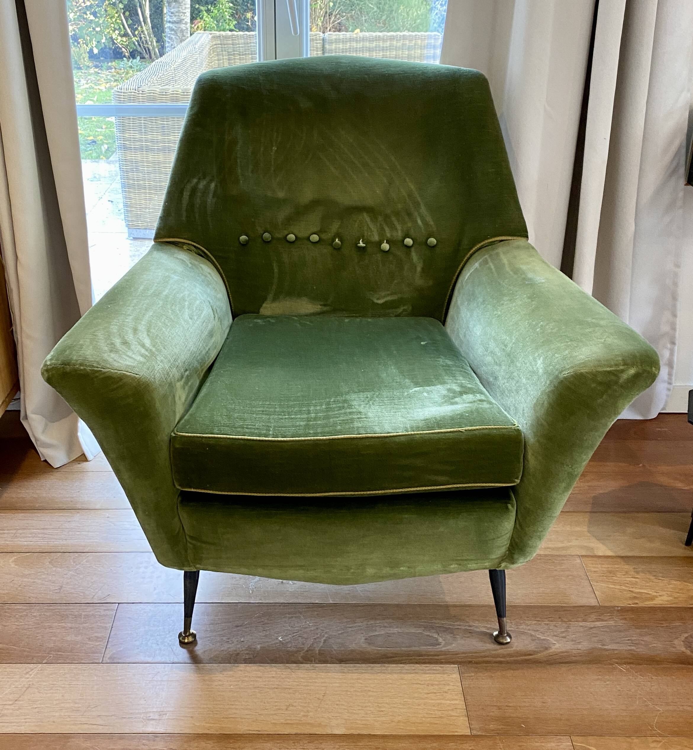 Suite de 2 fauteuils de style Gio Ponti - Suite de 2 fauteuils de style Gio Ponti