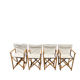 4 mid-century safari folding chairs