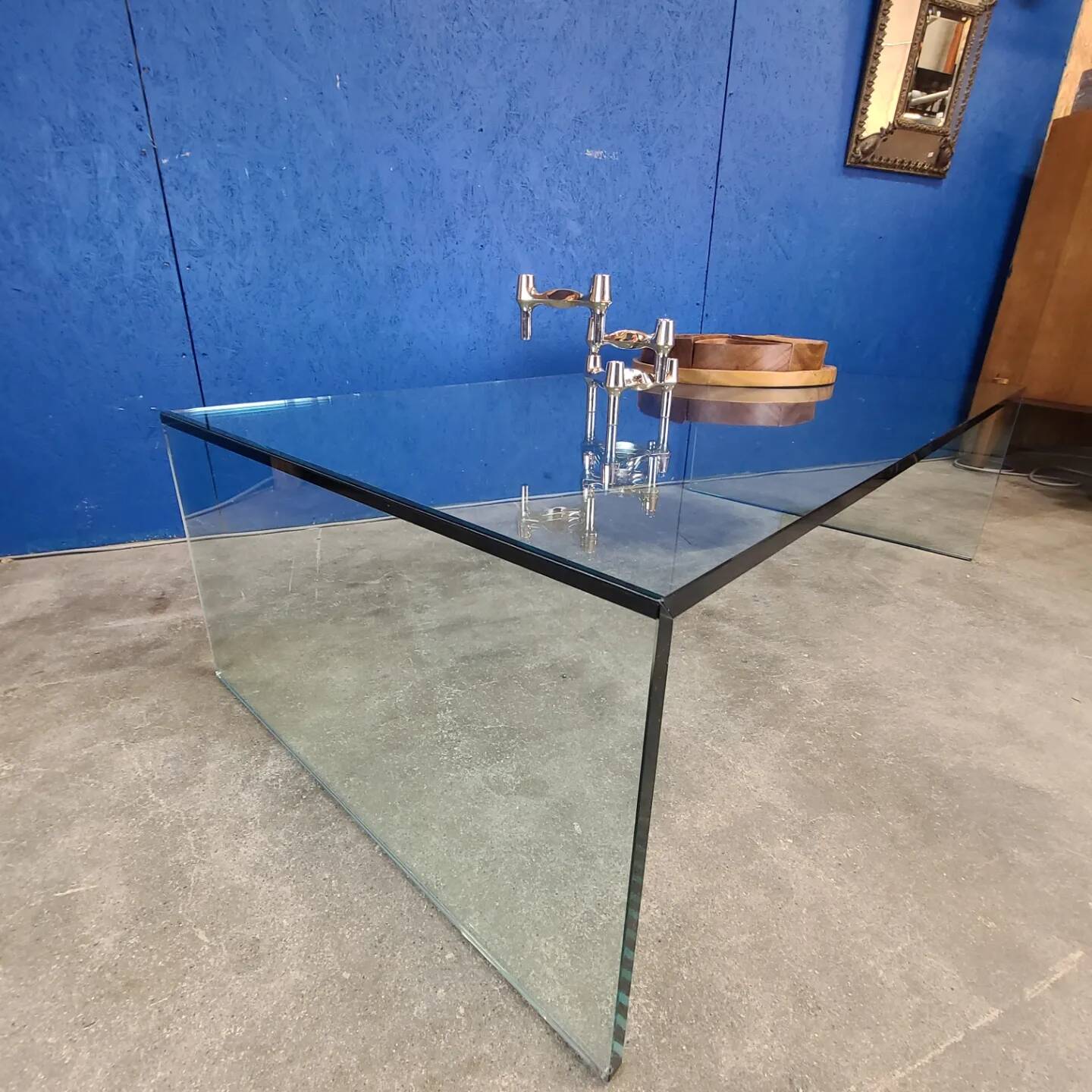 Table basse Eden en verre, années 80 par Tonelli Design