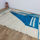 Handmade blue artisanal Moroccan Berber rug 310 X 215 CM