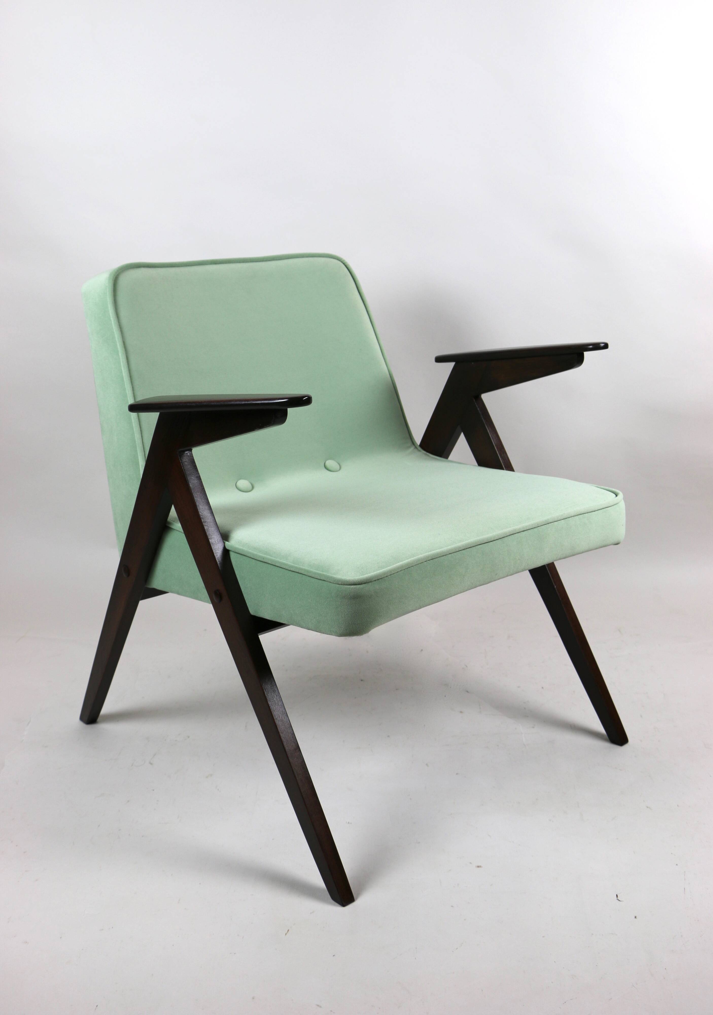 Light Green Bunny Armchair by Józef Chierowski, 1970s
