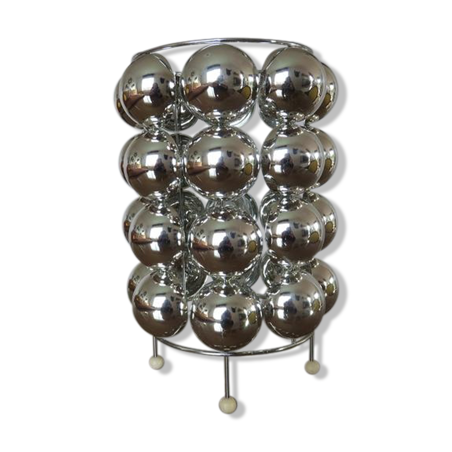 "Half spheres" lamp in chrome polycarbonate 70s