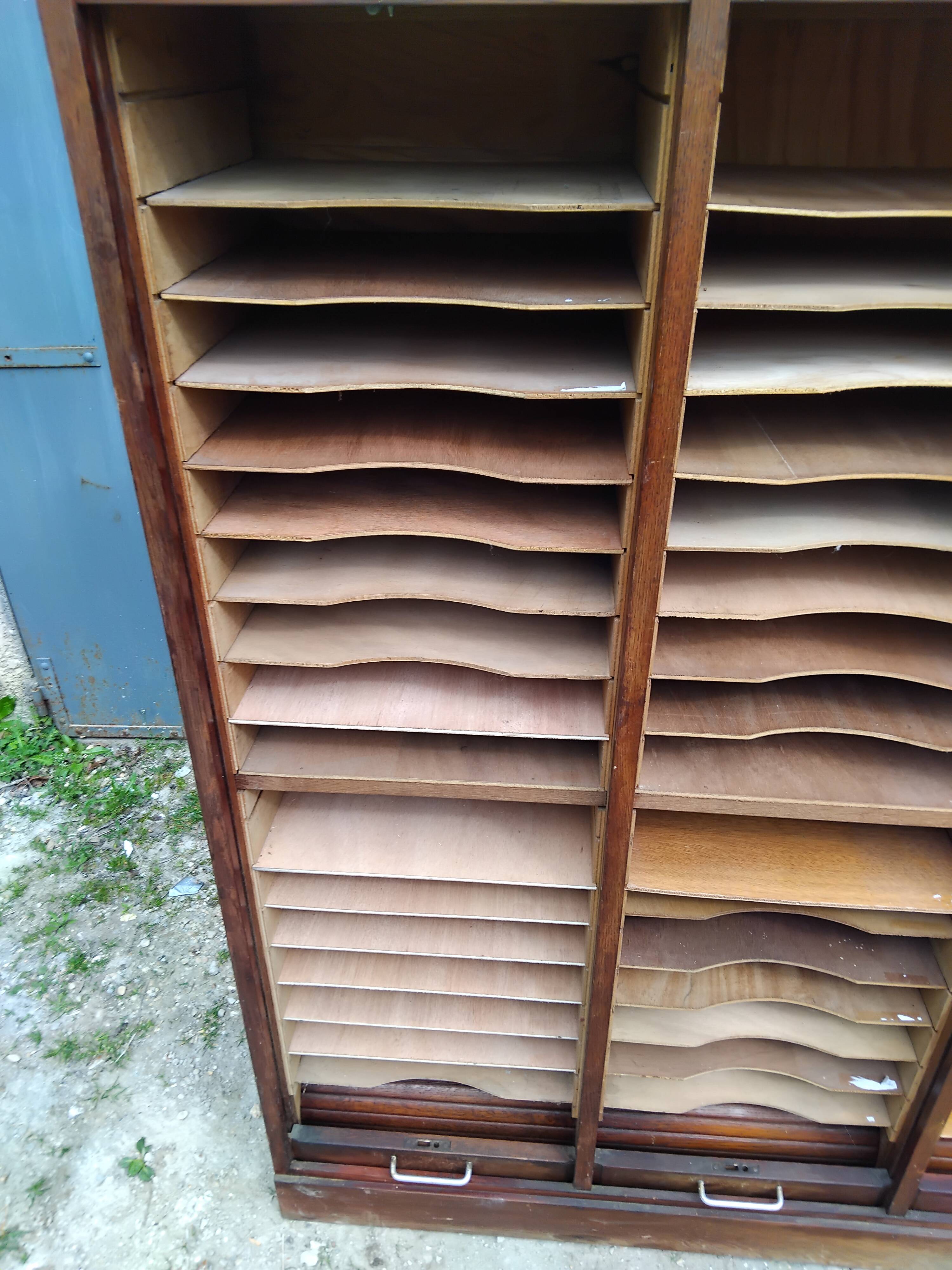 Antique 3-panel filing cabinet