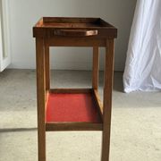 Wooden rolling trolley with removable top H66 75x35