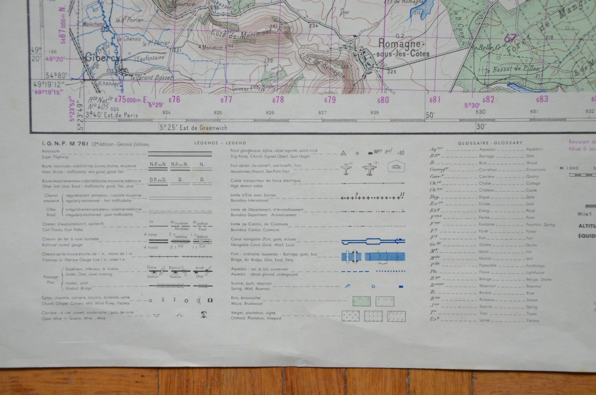 Vintage map of Longuyon