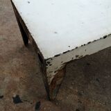 White metal industrial coffee table