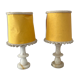 Paire de lampes en albatre vintage