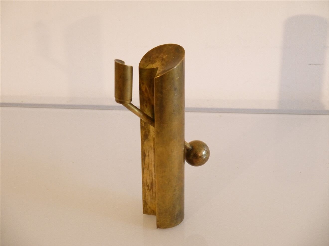 Brass candle holder by Pierre Forsell for Skultuna 1960