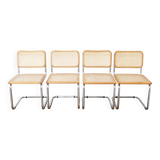 4 Cesca B32 Breuer chairs, Made in Italy - seat caning redone