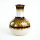 Ceramic vase with drip glaze, German pottery from the 1970s