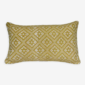 Coussin Dokmai jaune moutarde 30x50 cm