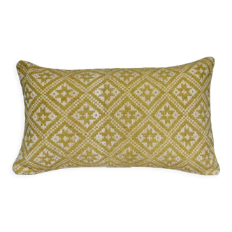 Coussin Dokmai jaune moutarde 30x50 cm