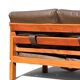 Pierre Chapo, 3-seater sofa S32 in solid elm and brown leather, 1966
