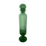 Green glass standing apothecary bottle