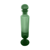 Green glass standing apothecary bottle