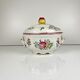Small soup tureen KG Lunéville, model "Réverbère", rose pattern.