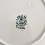 6 ironstone dessert plates “Palmettes” Boch Freres La Louvière