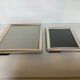 Pair of silver metal photo frames