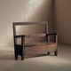 Wooden chest bench from Auvergne, 19th century