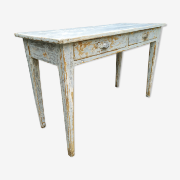 Table console rustique patiné