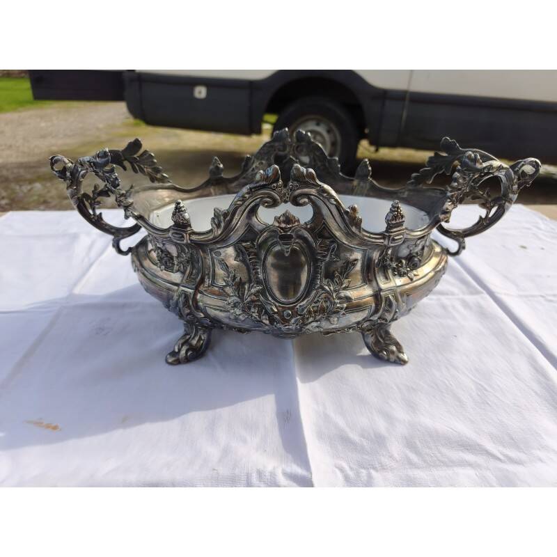 Silver-plated planter