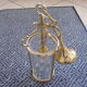 tailled crystal and brass hanging