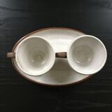 Set 2 tasses et plat à café