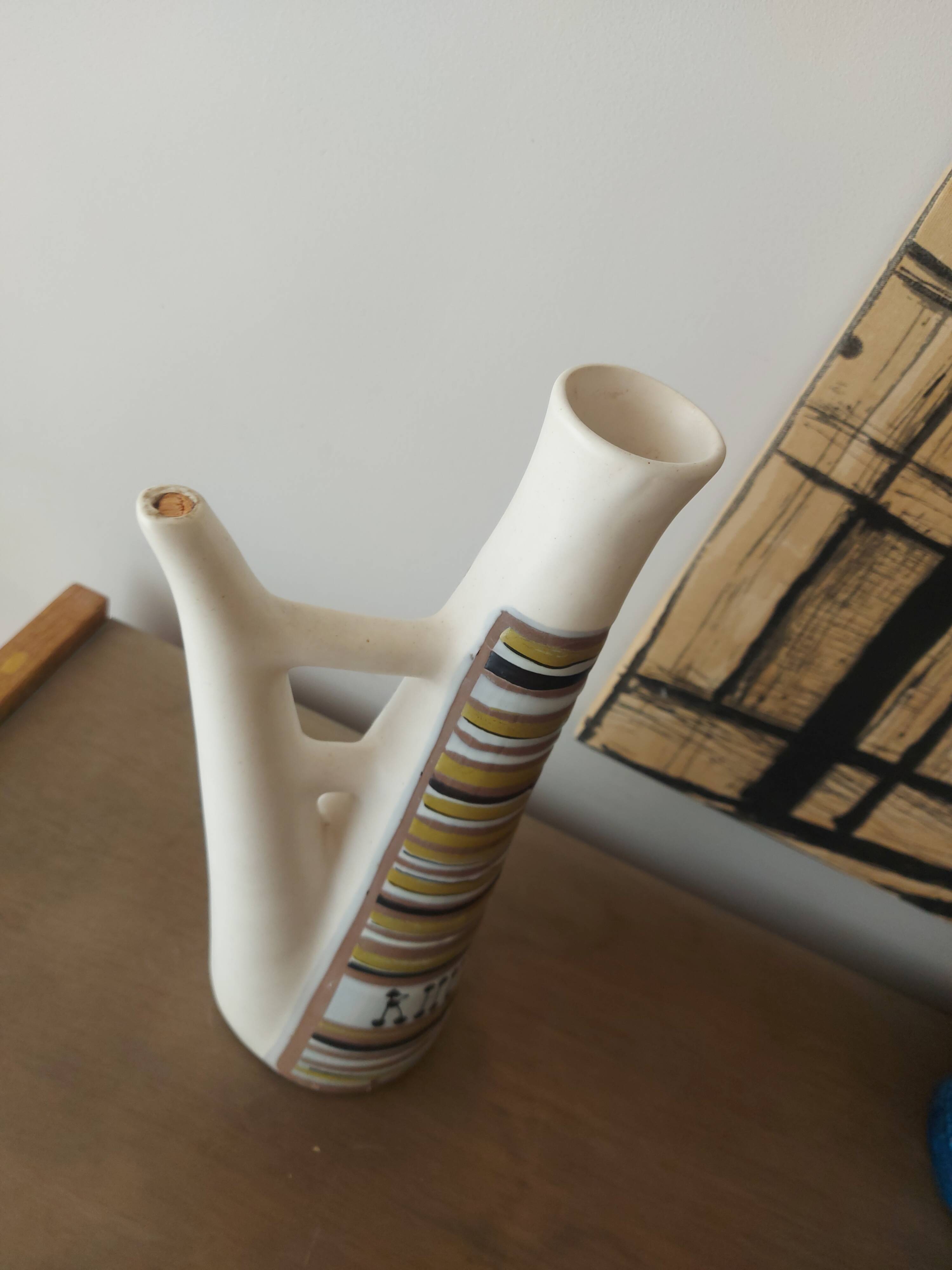 Ceramic pitcher " rum " roger capron , vallauris