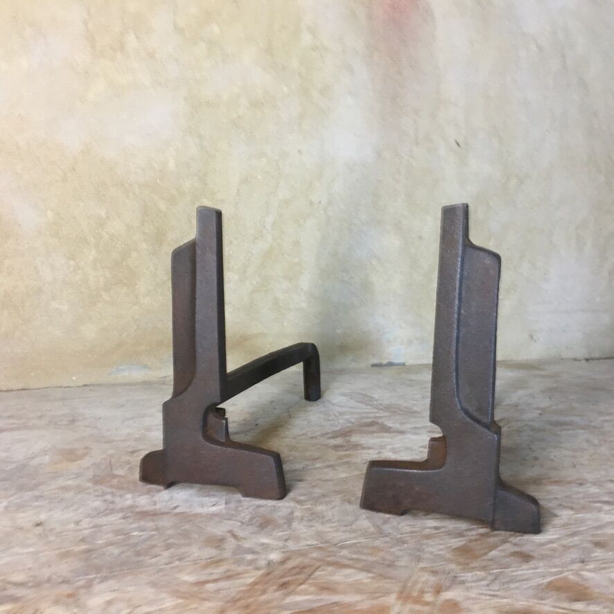 Pair of art deco style chenets