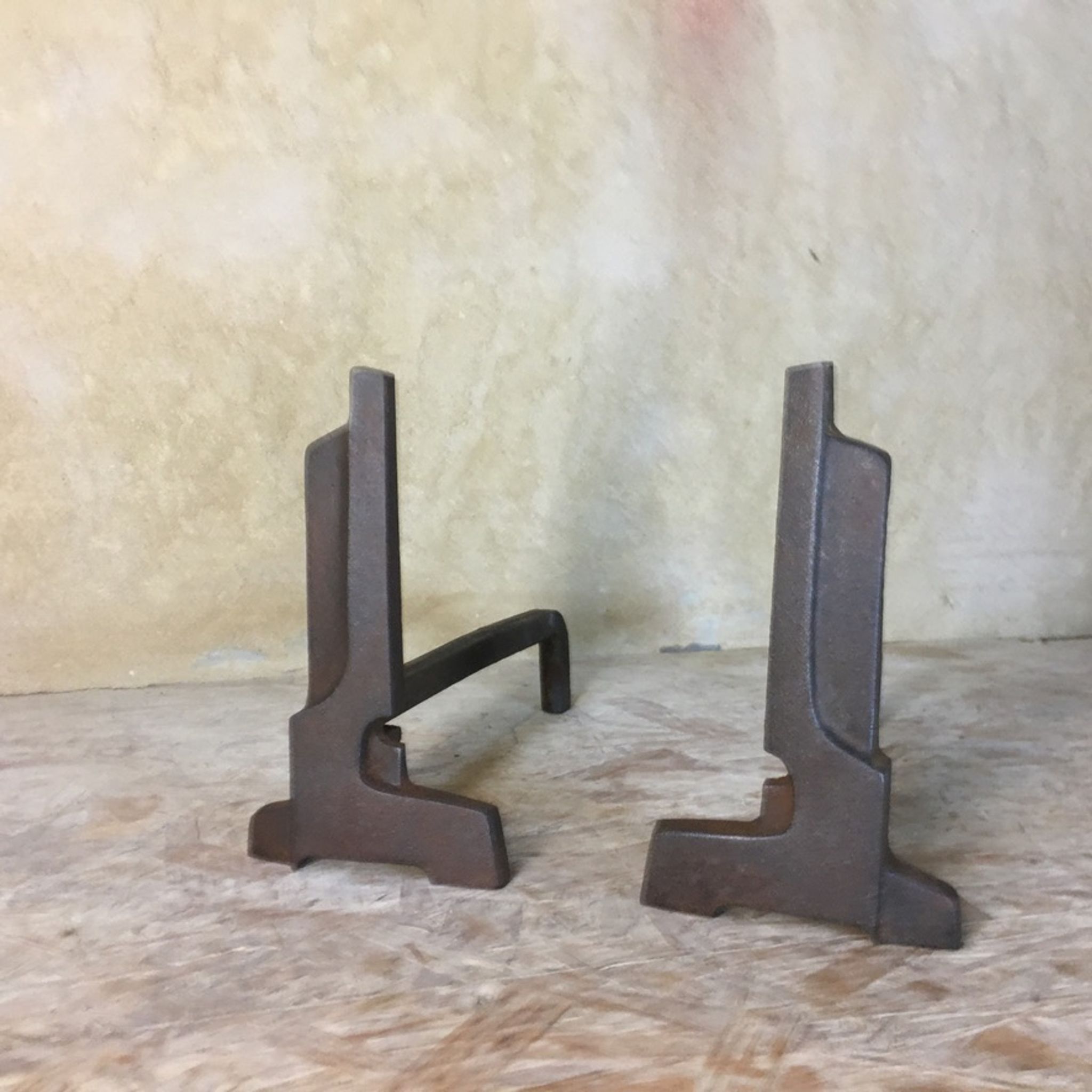 Pair of art deco style chenets