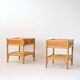 Vintage bamboo nightstands
