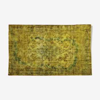 Yellow vintage carpet 285 x 188 cm