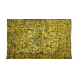 Yellow vintage carpet 285 x 188 cm