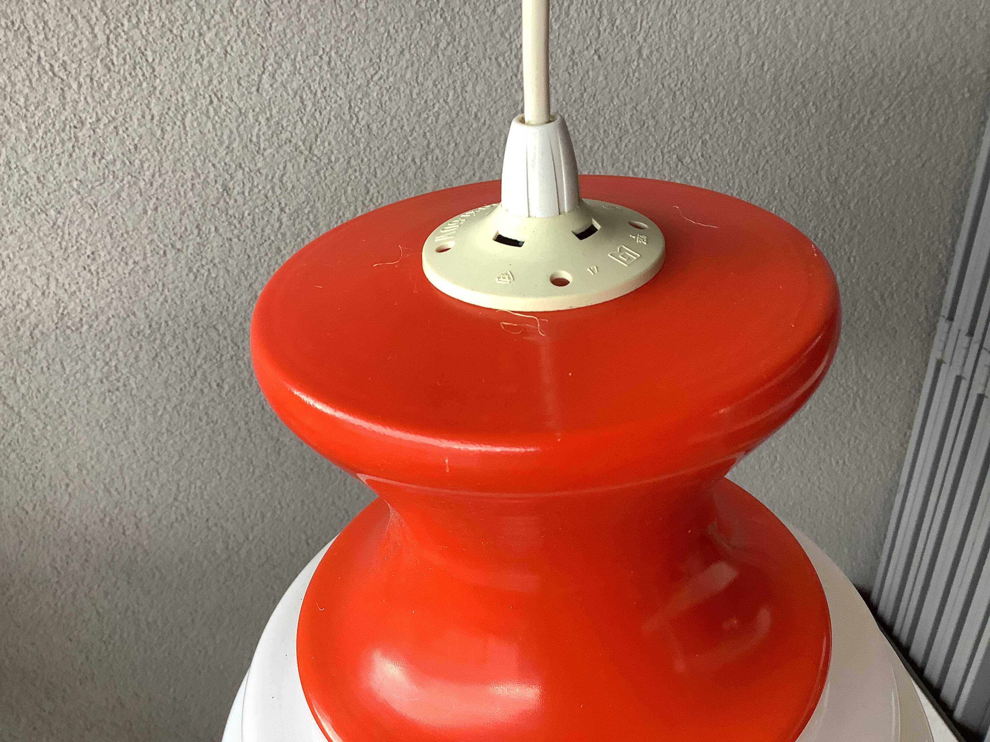 Space age opaline pendant light