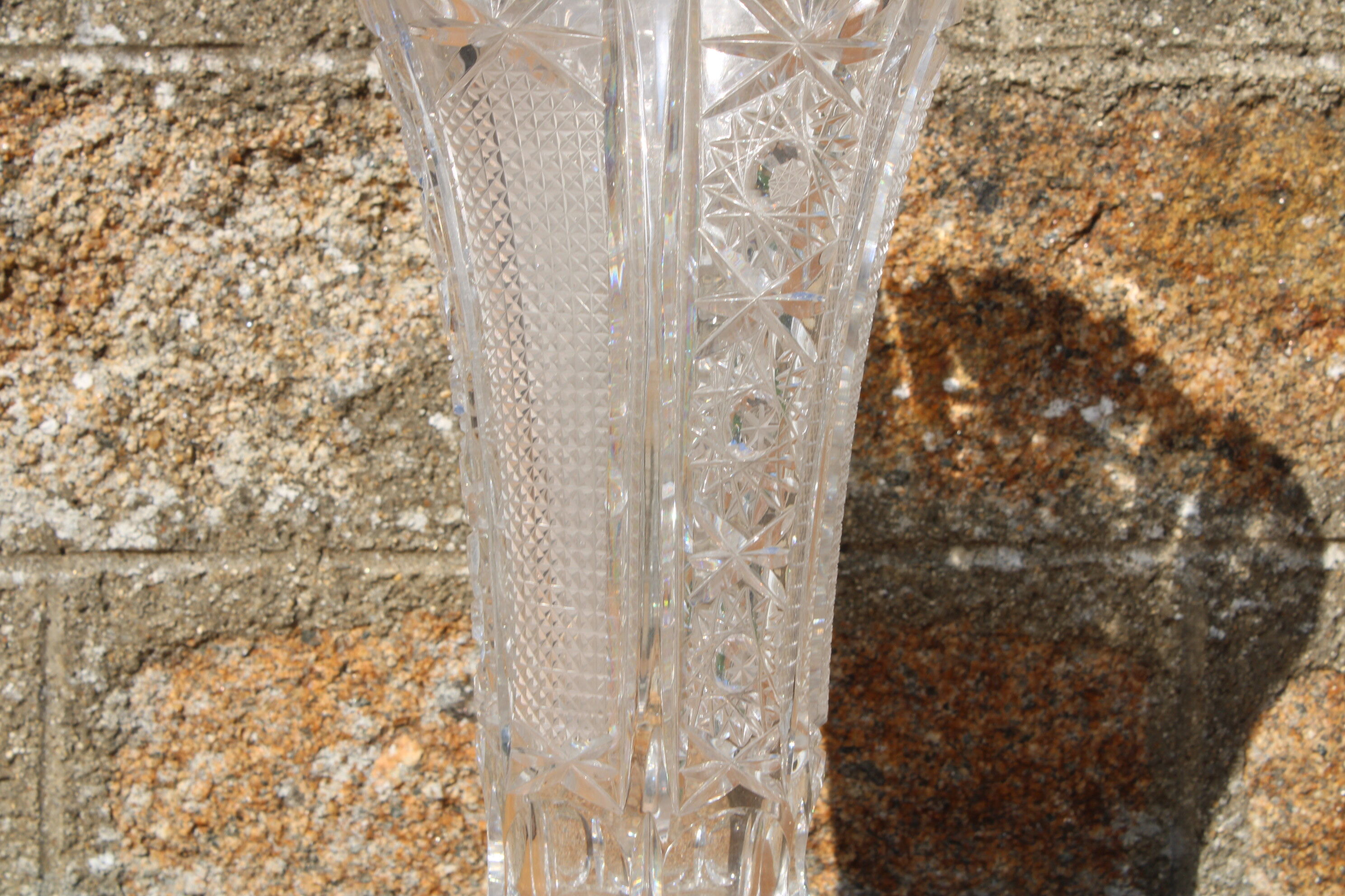 Bohemian crystal vase