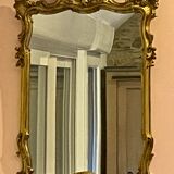 Miroir de style baroque, bois et stuc