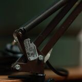 Vintage 1970s architect brown desk lamp