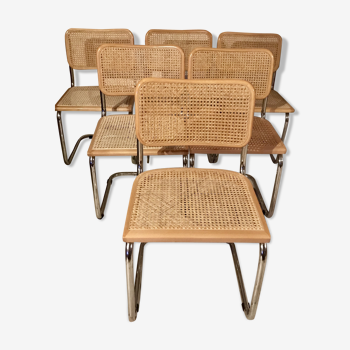 Suite 6 chaises B32 Cesca Marcel Breuer